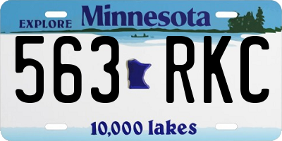 MN license plate 563RKC