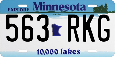 MN license plate 563RKG
