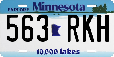 MN license plate 563RKH