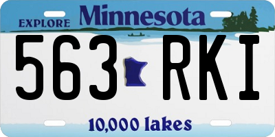 MN license plate 563RKI