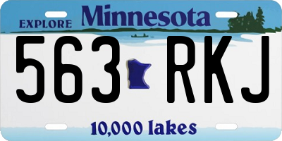 MN license plate 563RKJ