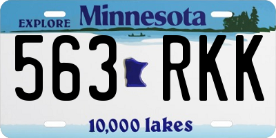 MN license plate 563RKK