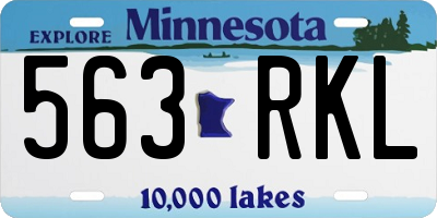 MN license plate 563RKL