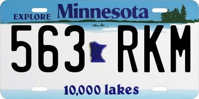 MN license plate 563RKM