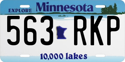 MN license plate 563RKP