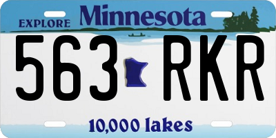 MN license plate 563RKR