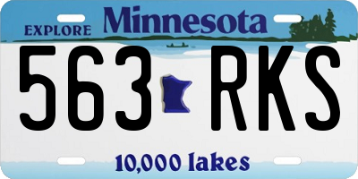 MN license plate 563RKS
