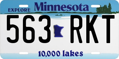 MN license plate 563RKT