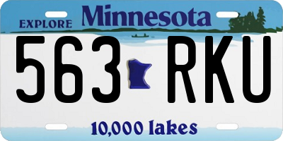 MN license plate 563RKU