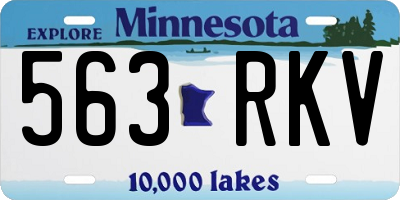 MN license plate 563RKV