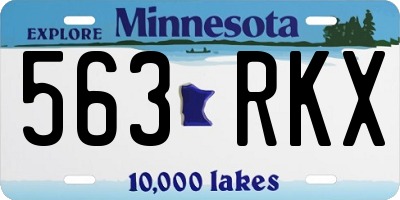 MN license plate 563RKX