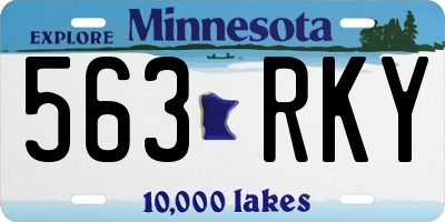 MN license plate 563RKY