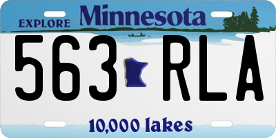MN license plate 563RLA