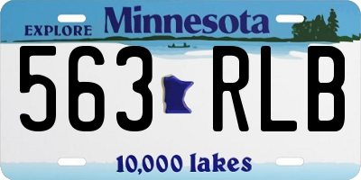 MN license plate 563RLB
