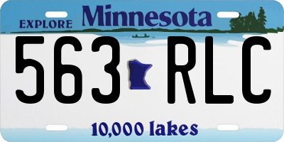 MN license plate 563RLC