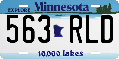 MN license plate 563RLD