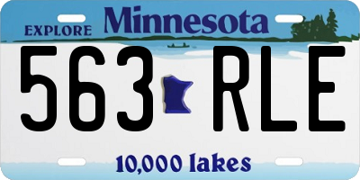 MN license plate 563RLE