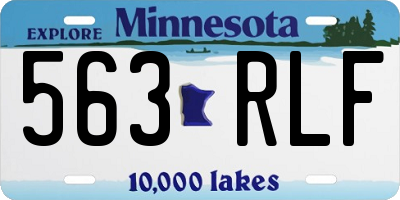 MN license plate 563RLF