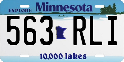 MN license plate 563RLI
