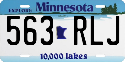 MN license plate 563RLJ