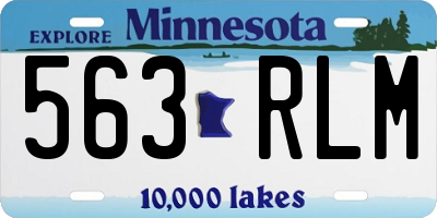 MN license plate 563RLM