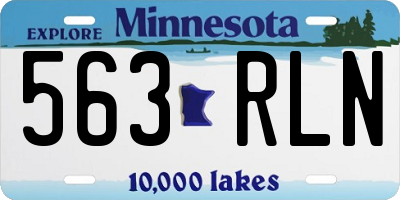 MN license plate 563RLN