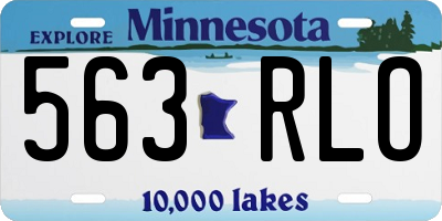 MN license plate 563RLO
