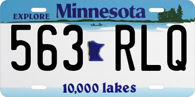 MN license plate 563RLQ