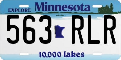 MN license plate 563RLR