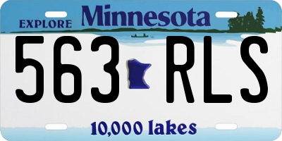 MN license plate 563RLS
