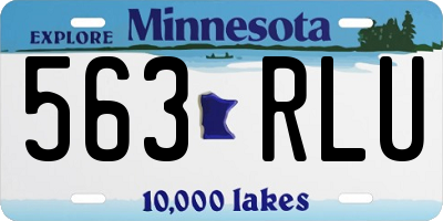 MN license plate 563RLU