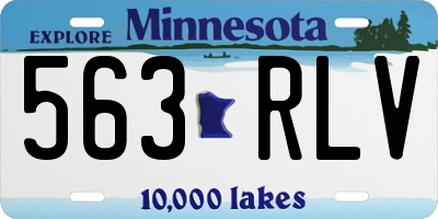 MN license plate 563RLV