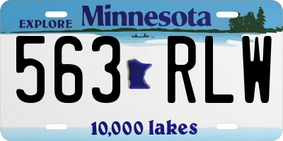 MN license plate 563RLW