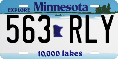 MN license plate 563RLY