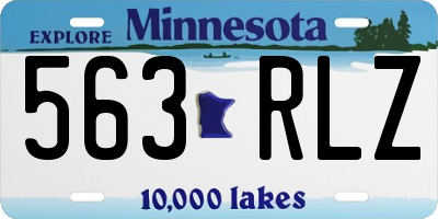 MN license plate 563RLZ