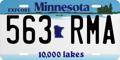 MN license plate 563RMA