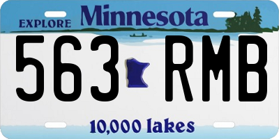 MN license plate 563RMB