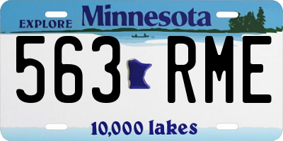 MN license plate 563RME