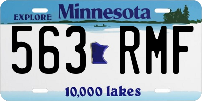 MN license plate 563RMF