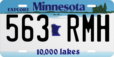 MN license plate 563RMH