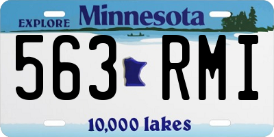 MN license plate 563RMI