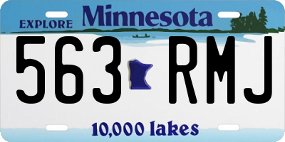 MN license plate 563RMJ