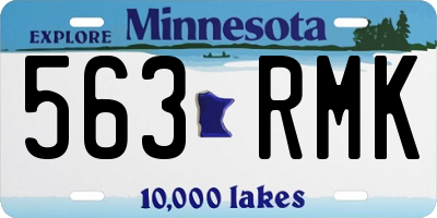 MN license plate 563RMK