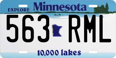 MN license plate 563RML