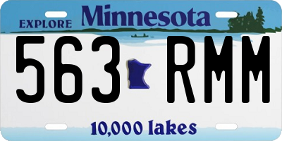 MN license plate 563RMM