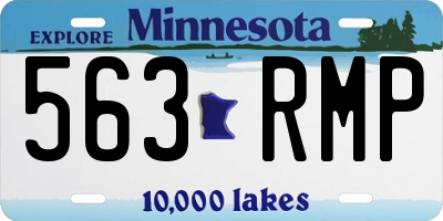 MN license plate 563RMP