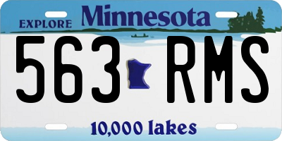 MN license plate 563RMS