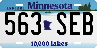 MN license plate 563SEB