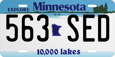 MN license plate 563SED