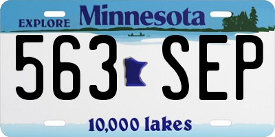 MN license plate 563SEP